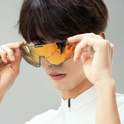 1435Gafas de ciclismo ligeras - Transparente + lente fotocromática roja