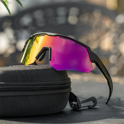 Lunettes de cyclisme anti-vent de protection avec 4 lentilles