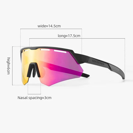 Lunettes de cyclisme anti-vent de protection avec 4 lentilles