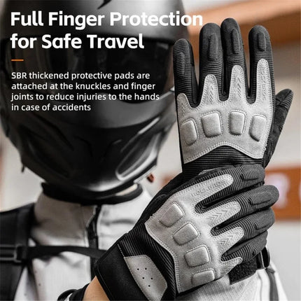 52Gants  tactiles à doigts complets - Blanc+Marron