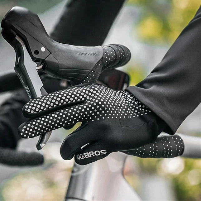 1365 Paio di guanti da ciclismo a dita intere traspiranti antiscivolo