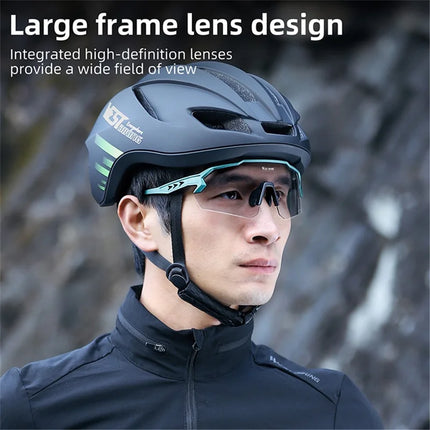 646 Anti-fog Cycling Glasses with TR90 Frame Photochromic UV400 - Black