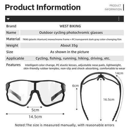 2358 Gafas de ciclismo fotocromáticas antiviento