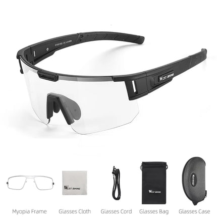 2403Lunettes de soleil de sport photochromiques anti-vent