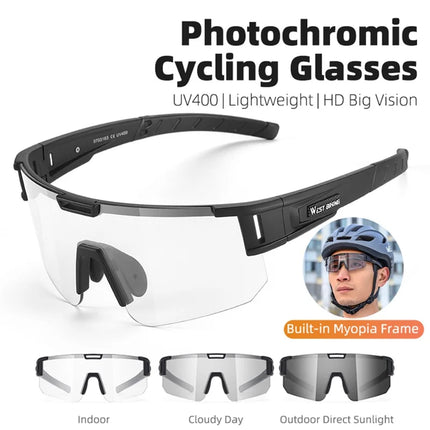 2403Lunettes de soleil de sport photochromiques anti-vent