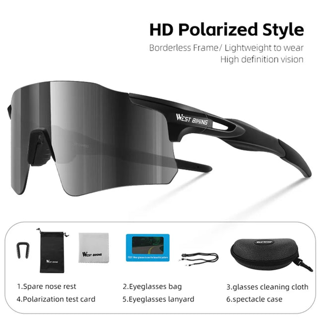 2301 Lightweight Frameless Polarized Cycling Glasses