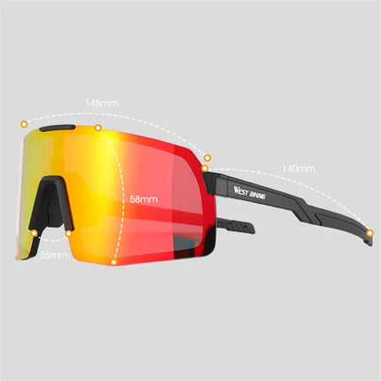 2246 Gafas de ciclismo polarizadas anti-viento para ciclista