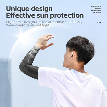 1235Paire de manches en soie glacée pour hommes protection UV