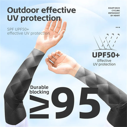 1235Paire de manches en soie glacée pour hommes protection UV