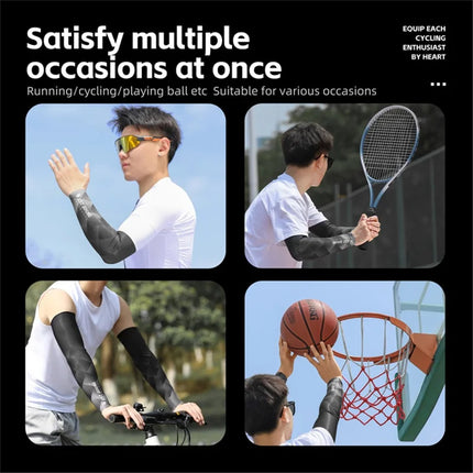 1377Paire de manches en soie glacée pour hommes protection UV