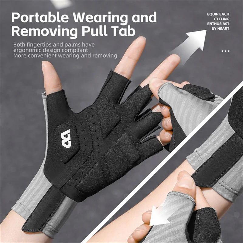 Unisex-Antirutsch-Handschuhe, atmungsaktiv, halbe Finger