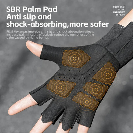 861 Unisex Non-slip Breathable Half-finger Gloves - White