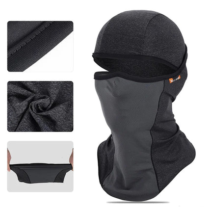 726Cachecou Maschera Solare Seta Ghiacciata Protezione Totale Estate Grigio Scuro