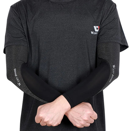 220Manchões verão anti-UV WEST BIKING em seda fria, unissexo, proteção solar