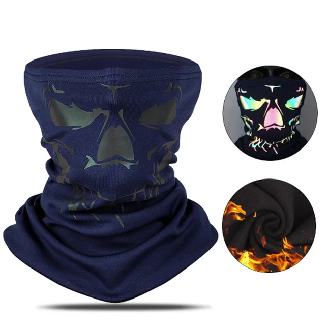 1238Cachecou Réfléchissant Couvrecou Polaire Coupe Vent Balaclava Bleu