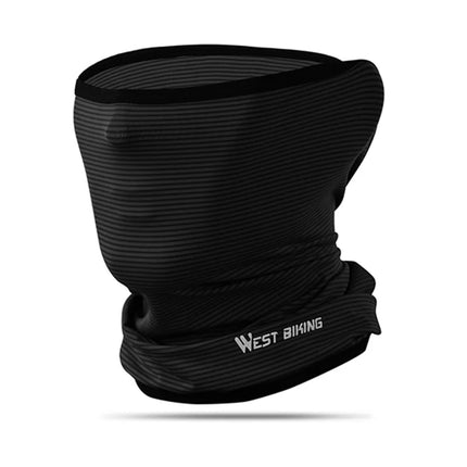 1839Cachecou Face Summer UV Sun Protection Iced Silk Black Stripes