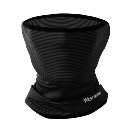 1839Cachecou Face Summer UV Sun Protection Iced Silk Black Stripes