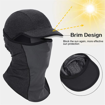 1371Cagoule 3-in-1 estiva anti-UV rinfrescante e traspirante - Grigio scuro