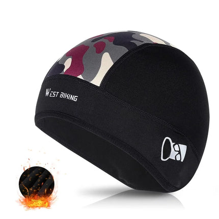 670Bonnet de Hiver Camouflage Chaud Trous pour Lunettes Noir