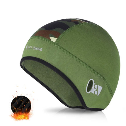 1536 Berretto Invernale Camouflage Caldo Fori per Occhiali Verde