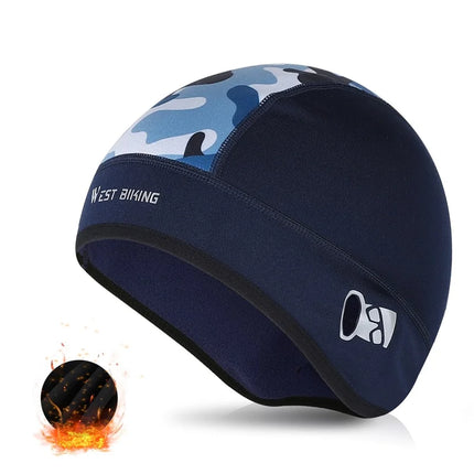 767Bonnet de Hiver Camouflage Chaud  Trous pour Lunettes Bleu