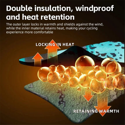 462 Paio di guanti da ciclismo invernali a dita intere termici caldi