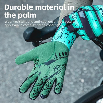 1197Paire de gants de vélo d&amp;#39;hiver plein doigt thermiques chauds