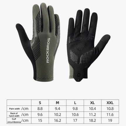 2156Paire de Gants de Cyclisme Pleins Doigts Écran Tactile