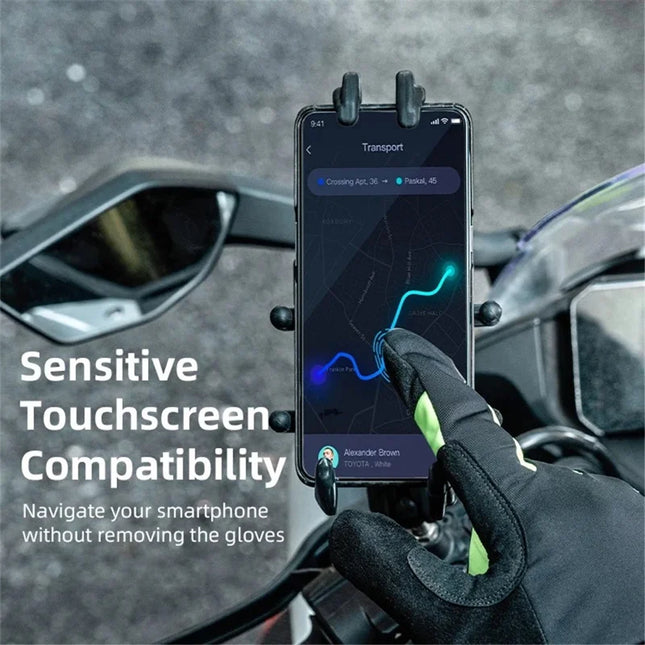 2436Par de Guantes de Ciclismo de Dedos Completos Táctiles Calientes