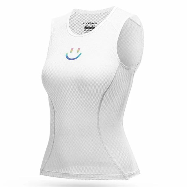 34Canottiera Sportiva per Donna, Asciugatura Rapida, Traspirante Bianco