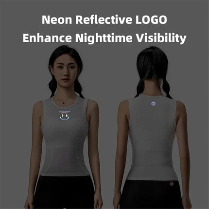 34Canottiera Sportiva per Donna, Asciugatura Rapida, Traspirante Bianco