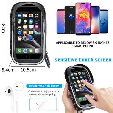 1819Sacoche de vélo étanche à écran tactile pour 6,0 pouces