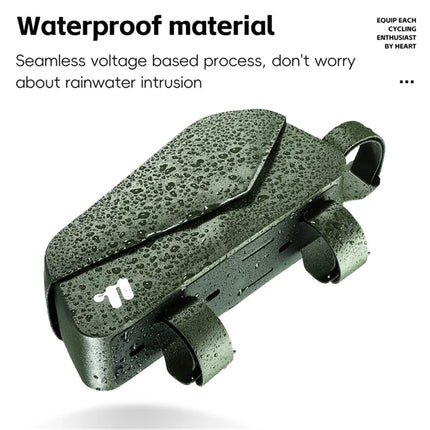 579Sacoche de tube supérieur de vélo à rabat magnétique - Vert olive