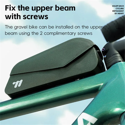 546Sacoche de tube supérieur de vélo à rabat magnétique - Orange