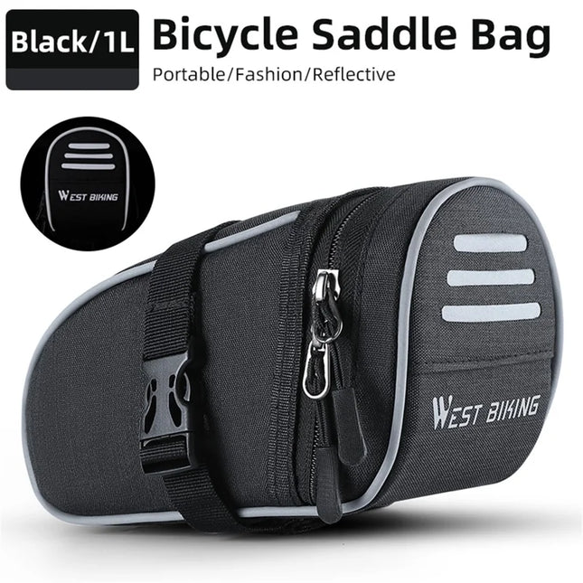 585 Bicycle saddle bag 1L, reflective Oxford fabric