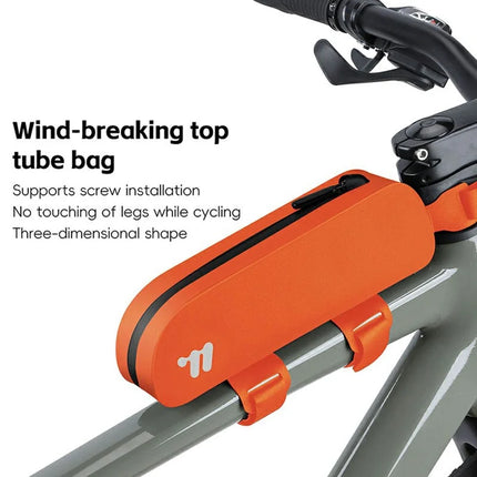 1398 Borsa da telaio per bici da corsa impermeabile per bici MTB 0,7L - Arancione