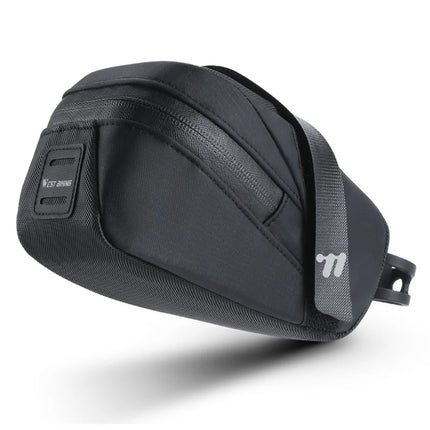 1822Borsa da sella per bicicletta 0,8L in poliestere - Nero