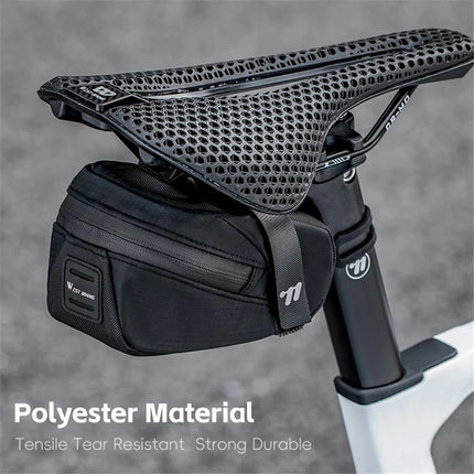 1822Borsa da sella per bicicletta 0,8L in poliestere - Nero