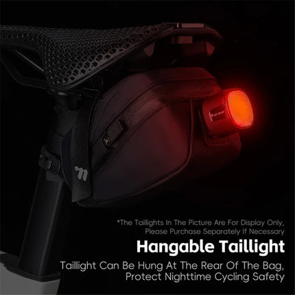 1822Borsa da sella per bicicletta 0,8L in poliestere - Nero