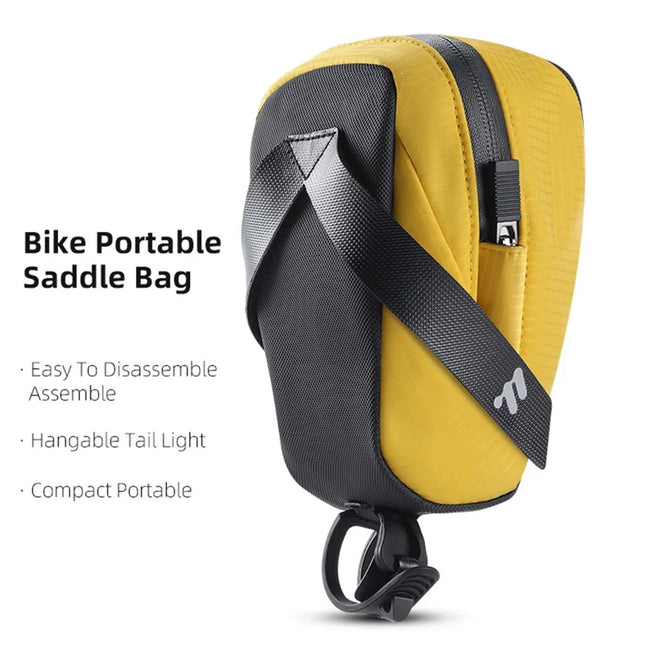 1146Sacoche de selle de vélo 0,8L en polyester - Jaune