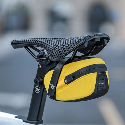1146Sacoche de selle de vélo 0,8L en polyester - Jaune