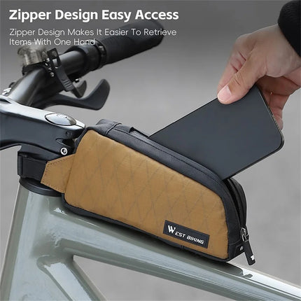 1566 Sacoche de quadro de bicicleta em nylon - Verde