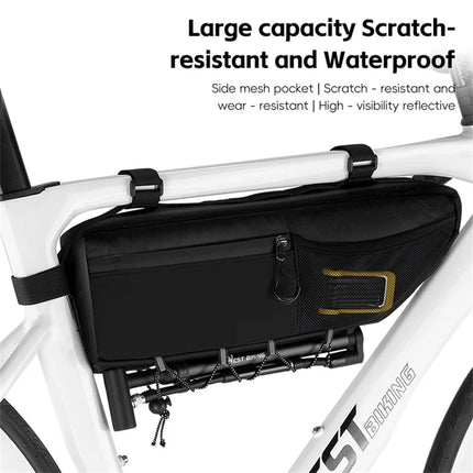 Sacoche de cadre de vélo Oxford imperméable pour tube supérieur