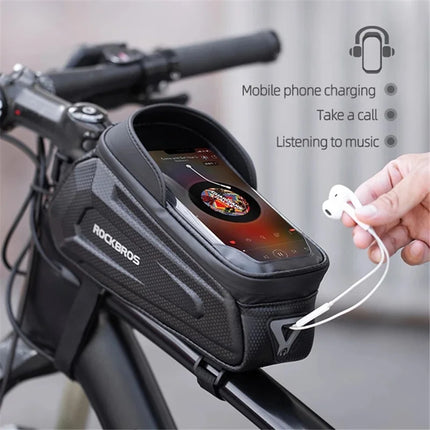 1089Sacoche de Cadre de Vélo Étanche avec Écran Tactile