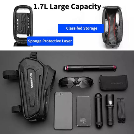 1089Sacoche de Cadre de Vélo Étanche avec Écran Tactile