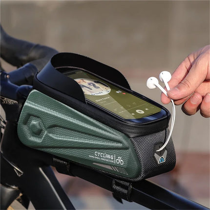 1091Sacoche de vélo étanche téléphone à écran tactile 7,0 pouces - Gris