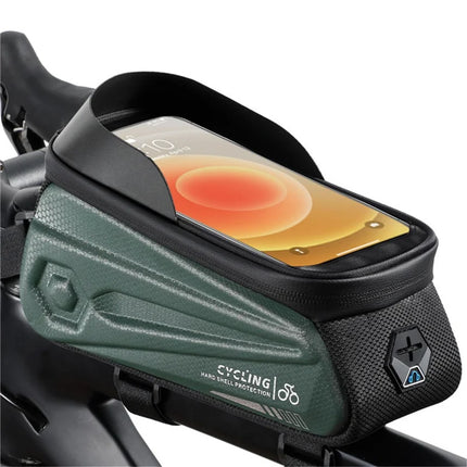 510Sacoche de vélo étanche téléphone à écran tactile 7,0 pouces - Vert noirâtre