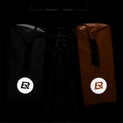 753Borsa impermeabile pieghevole per bici per portapacchi posteriore - Arancione