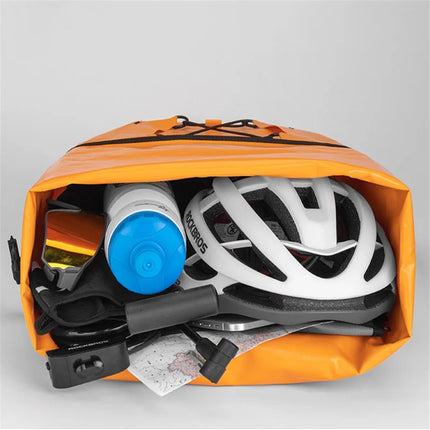753Borsa impermeabile pieghevole per bici per portapacchi posteriore - Arancione