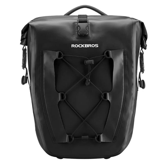 1458Bolsa de bicicleta impermeable, plegable para portaequipajes trasero - Negro